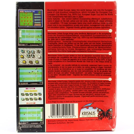 Manchester United Europe (C64, Cassette) - Image 2