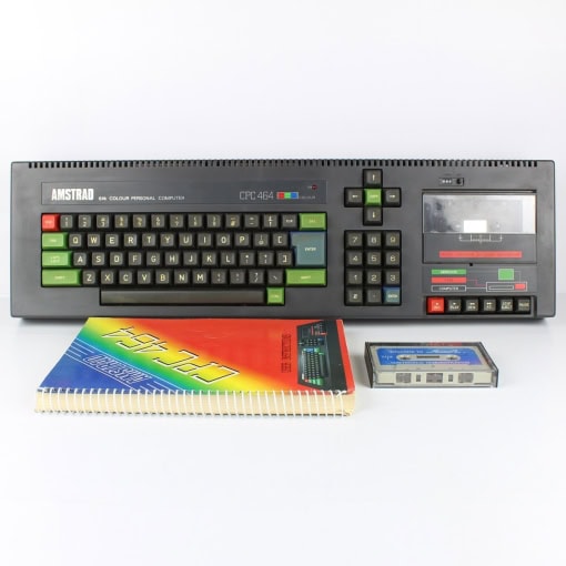 Amstrad CPC 464 med æske og manual