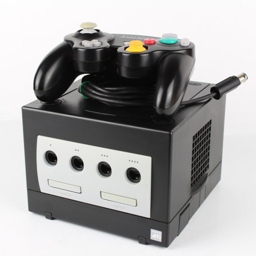 Nintendo GameCube konsol (Sort) m. controller og kabler - Image 2