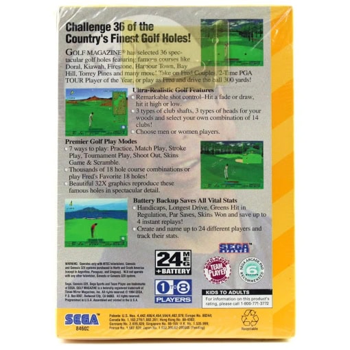 36 Great Holes Starring Fred Couples (SEGA 32X, Boxed, Sealed) - Image 2