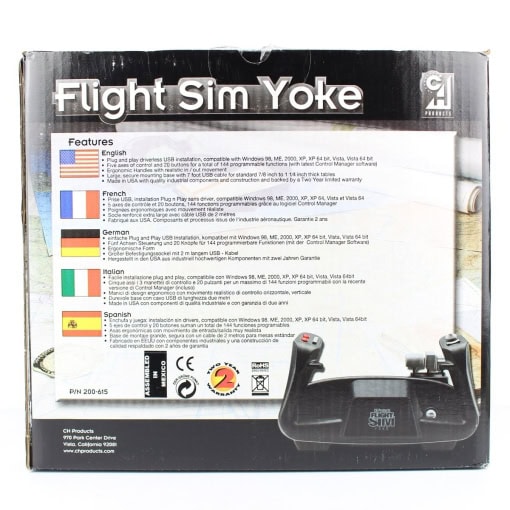 CH Products Flight Sim Yoke USB FSY211U - Image 2