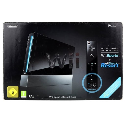 Nintendo Wii Konsol med Wii Sports + Wii Sports Resort (Sort - Boxed)