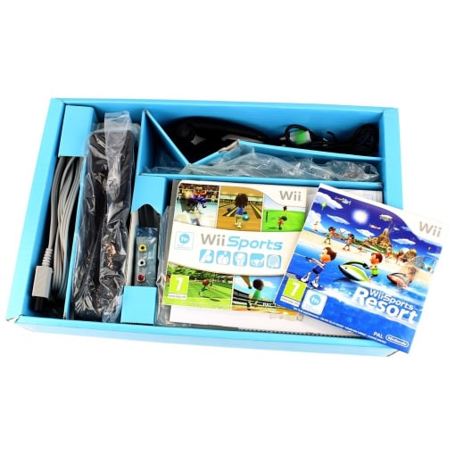 Nintendo Wii Konsol med Wii Sports + Wii Sports Resort (Sort - Boxed) - Image 4