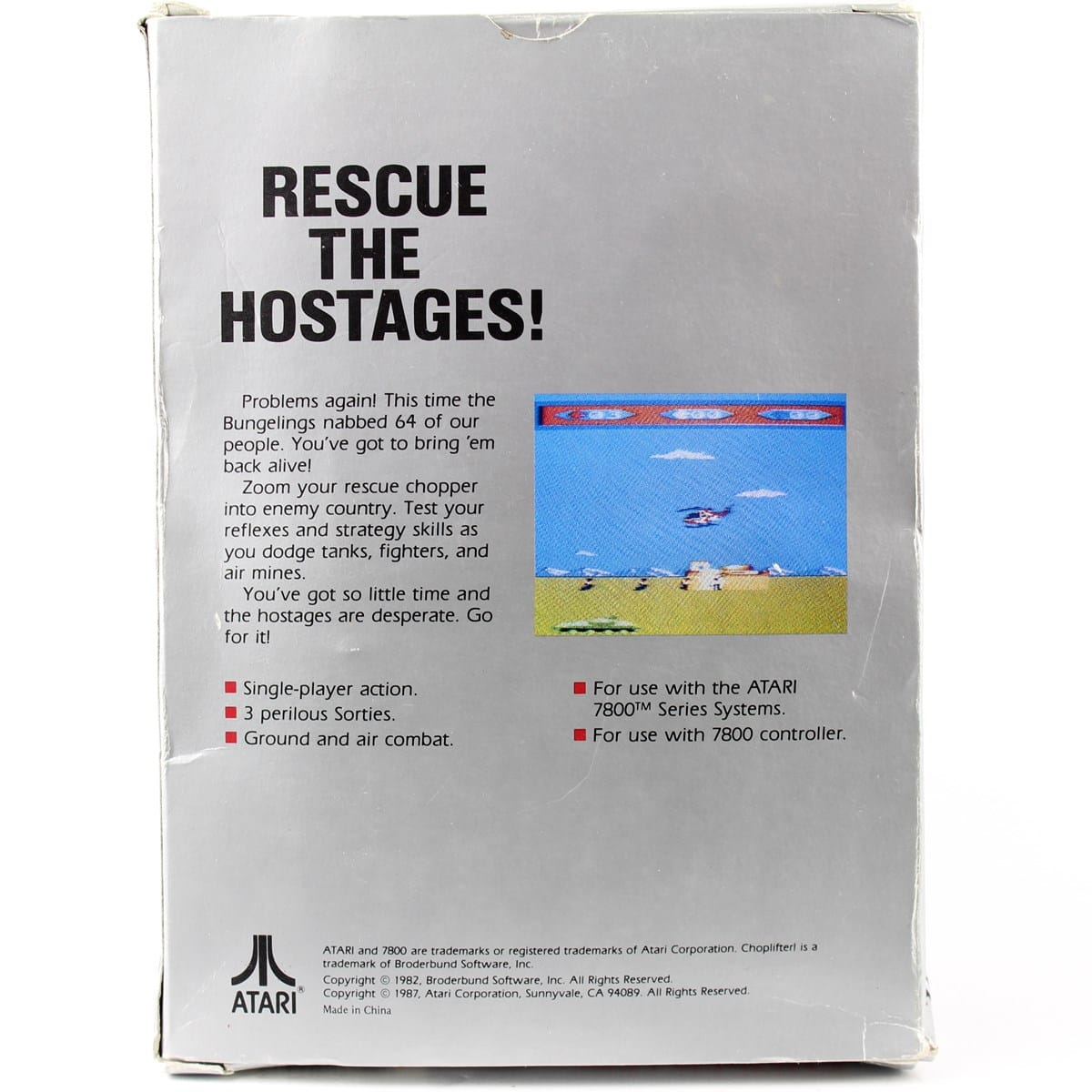 CHOPLIFTER! von ATARI für ATARI 7800 CIB mit OVP Und