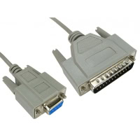 Serial RS232 kabel (DB9F til DB25M) - 1.8m