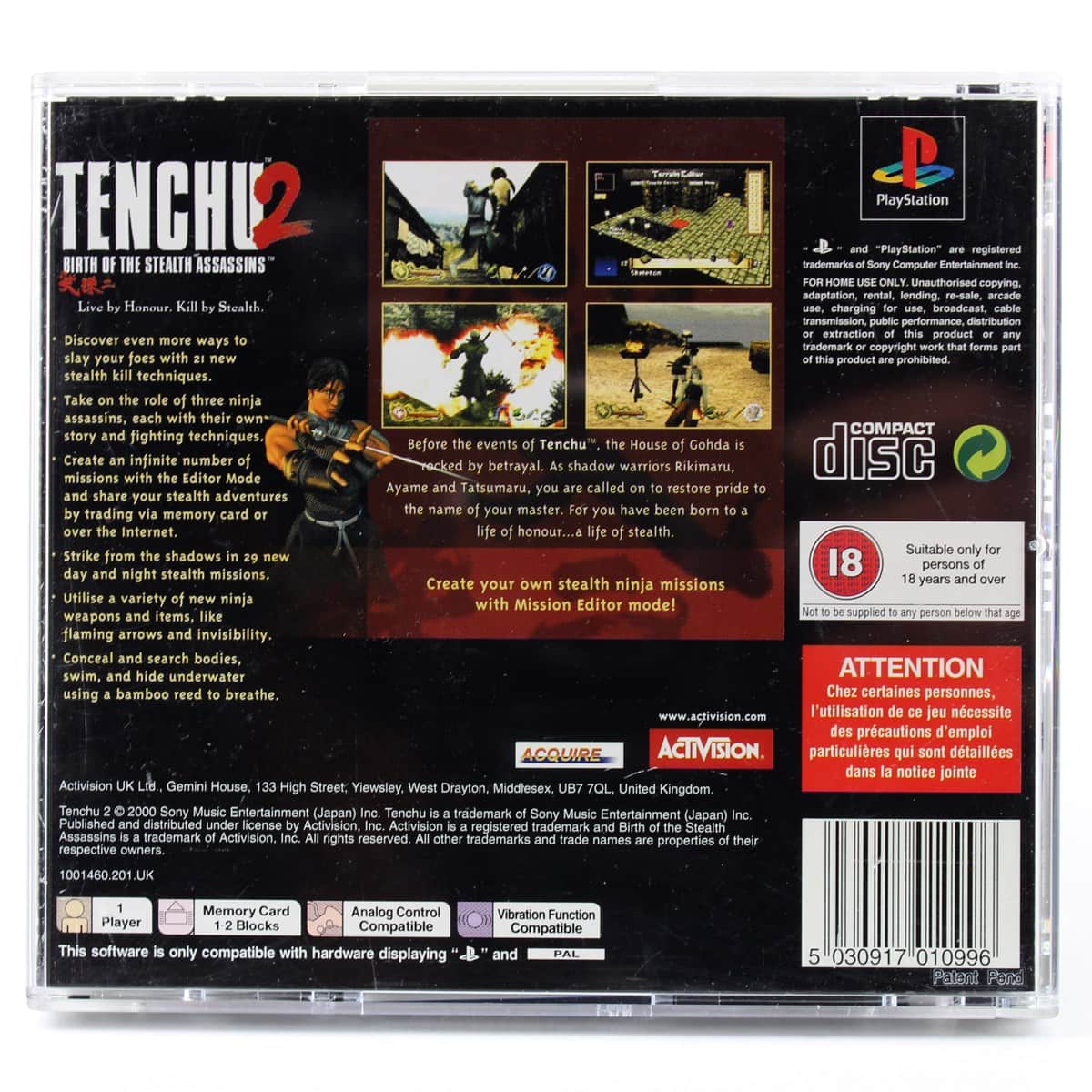 Tenchu 2: Birth of the Stealth Assassins (PS1) - WTS Retro - Køb ...
