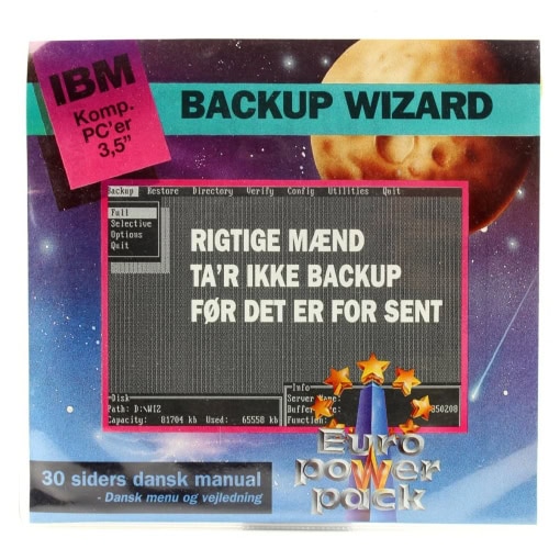 Backup Wizard (PC/DOS, 3.5″ Floppy Disk, Euro Power Pack)