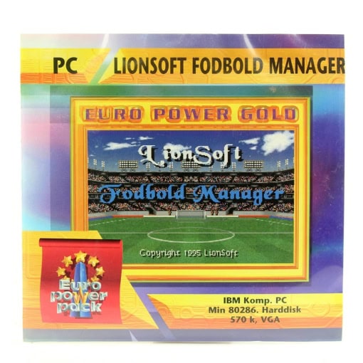 Lionsoft Fodbold Manager (PC/DOS, 3.5″ Floppy Disk, Euro Power Pack)