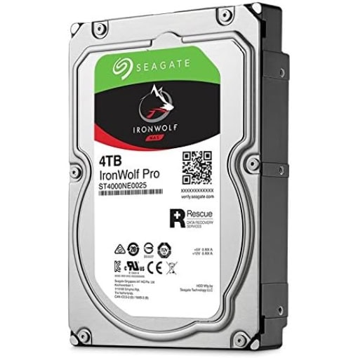 Seagate IronWolf Pro NAS Harddisk - 4TB - 3.5" - 7200 rpm (Brugt)