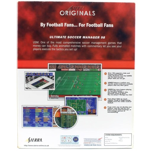 Ultimate Soccer Manager 98 (PC Big Box – Sierra Originals) - Image 2