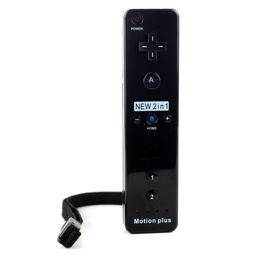 Nintendo Wii Remote Controller med Motion Sensor (Sort - Uoriginal)