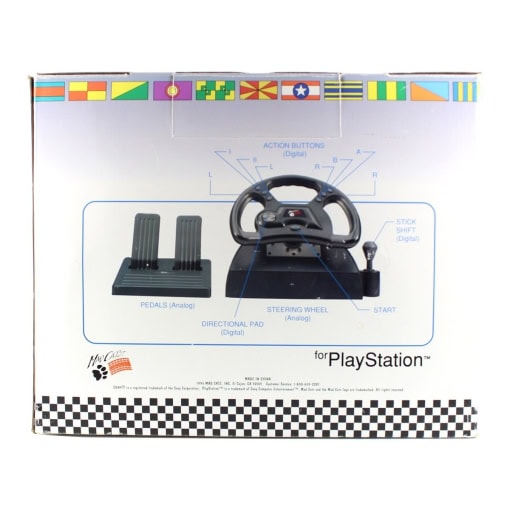 Mad Catz Analog Steering Wheel (PS1 - Boxed) - Image 2
