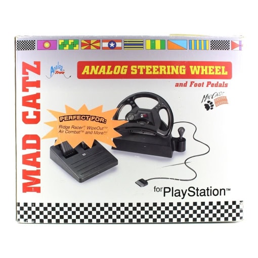 Mad Catz Analog Steering Wheel (PS1 - Boxed)