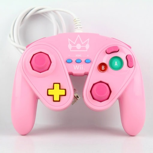 Nintendo Wii/Wii U Princess Peach Wired Fight Pad Controller