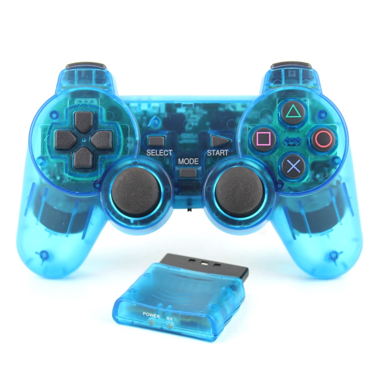 Trådløs Controller til PS2 (Blå) - WTS Retro - Køb her