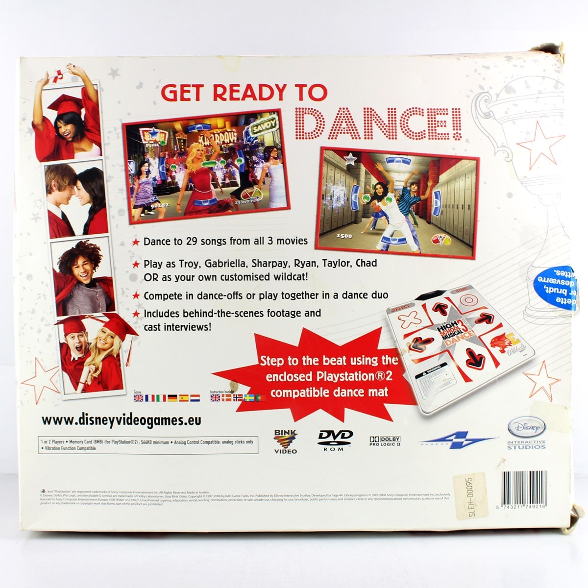 Dansemåtte til Disney Sing It High School Musical 3 Senior Year (Med