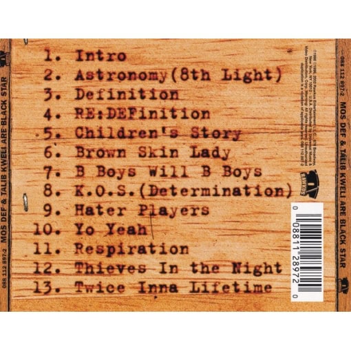 Black Star – Mos Def & Talib Kweli Are Black Star (CD) - Image 2