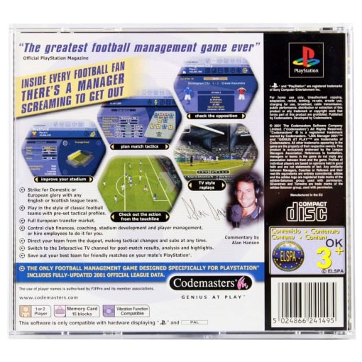 LMA Manager 2001 (PS1) - Image 2