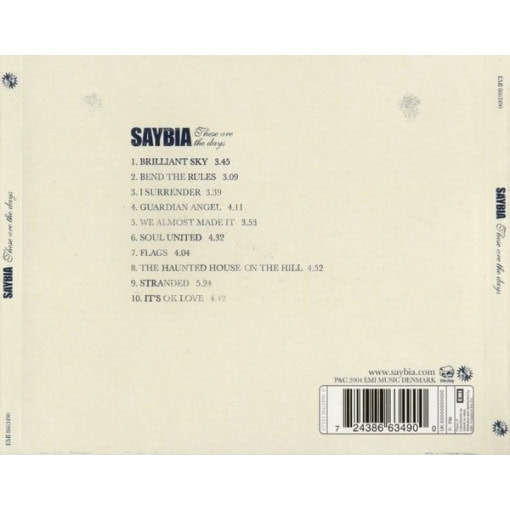 Saybia – These Are The Days (CD) - Image 2