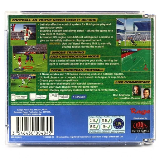 Jeu UEFA STRIKER Pour Sega Dreamcast - Version PAL/EUR, état Correct, Jouable