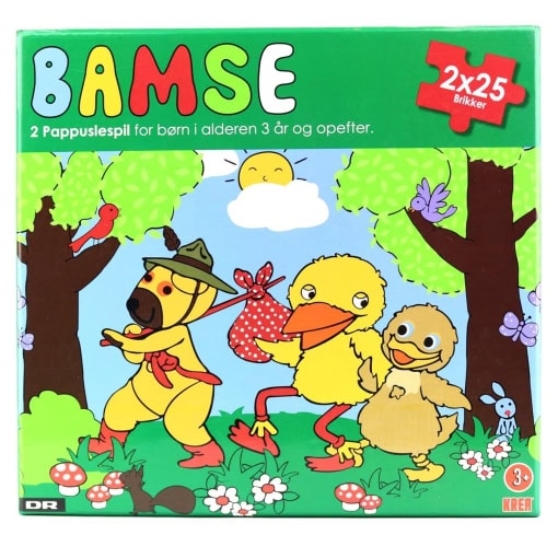 DR Puslespil 2x25 brikker med Bamse og Kylling