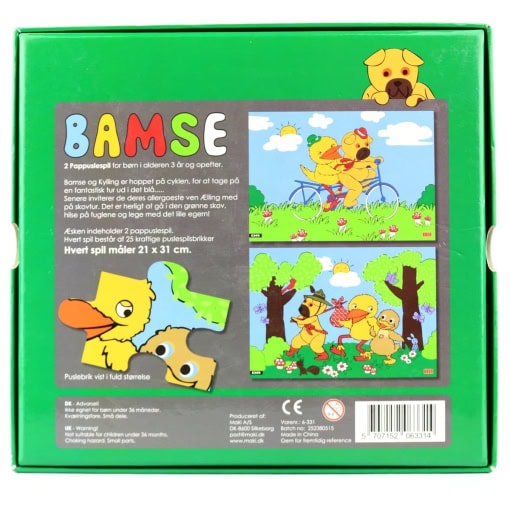 DR Puslespil 2x25 brikker med Bamse og Kylling - Image 2