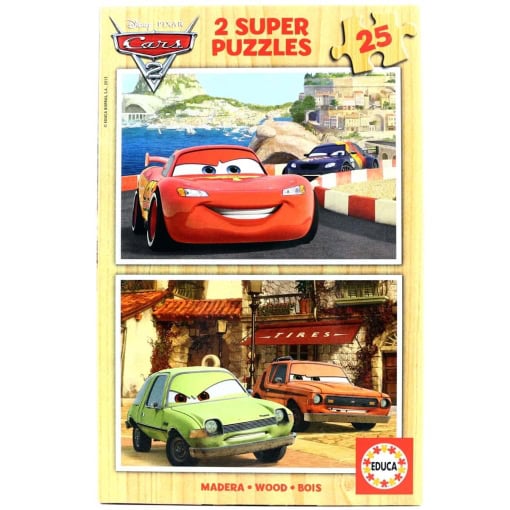 Educa Cars 2x25 Træ Brikker