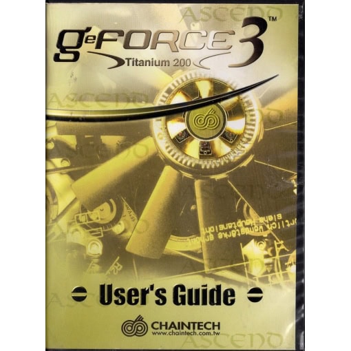 GeForce 3 Titanium 2000 User's Guide + Driver CD (PC)