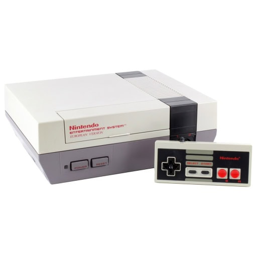 Nintendo NES konsol (SCN) med gamepad og kabler - Image 2