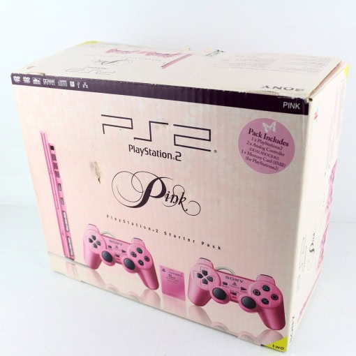 Playstation 2 Slimline med 2 Controllere og Memory Card (Pink - Boxed) - Image 5