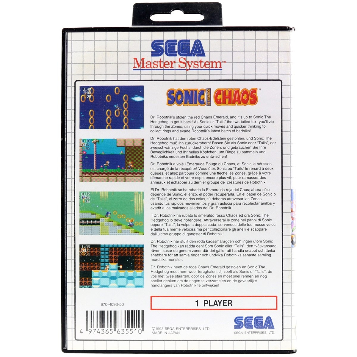 Sonic the Hedgehog Chaos (SEGA Master System) - WTS Retro - Køb spillet her