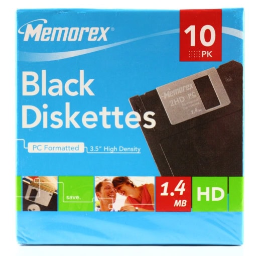 Memorex MF 2HD Disketter 1.44MB (10 PK)