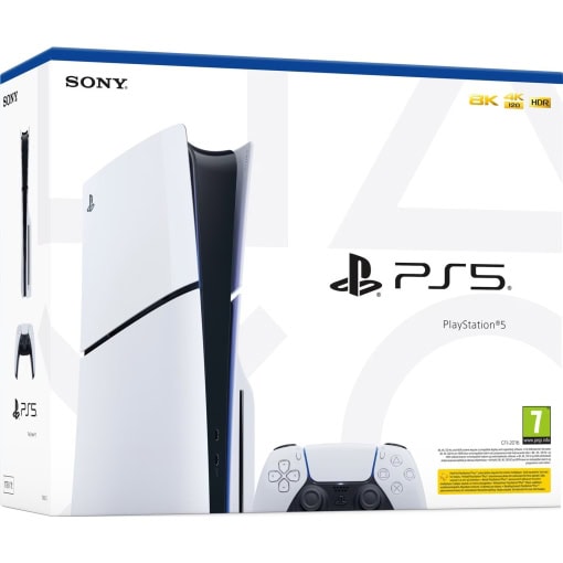 PlayStation 5 Slim konsol - Disk version - 1TB - Hvid