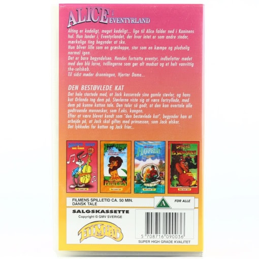 Alice i Eventyrland & Den bestøvlede Kat (VHS) - Image 2