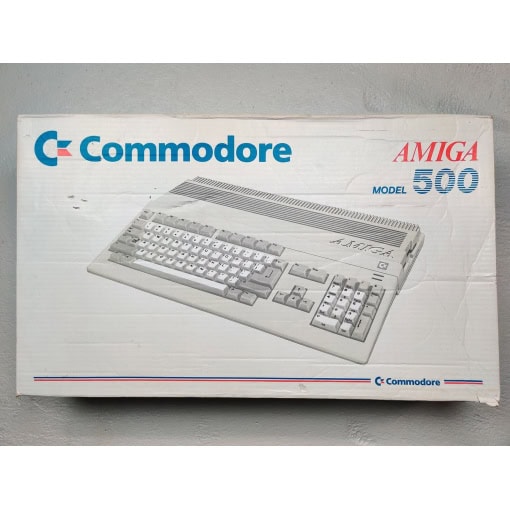 Amiga 500 med 1MB, mus, kabler og kasse