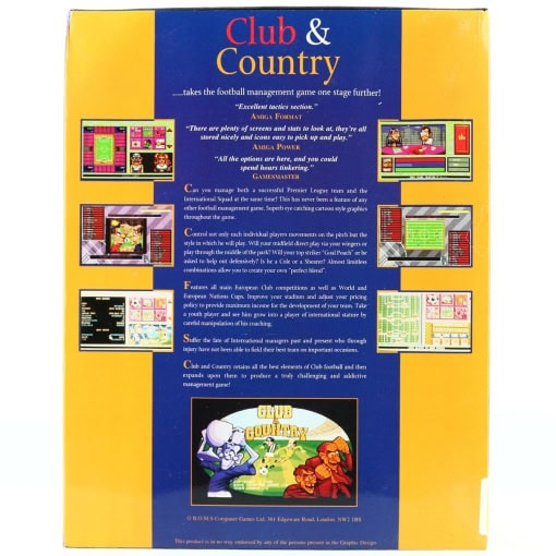 Club & Country (Amiga, Big Box) - Image 2