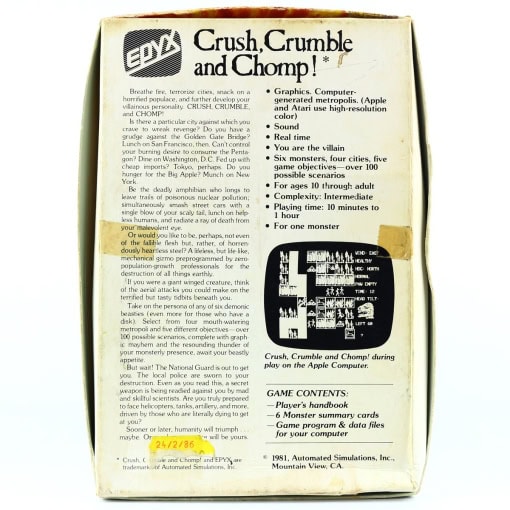Crush, Crumble and Chomp! (C64 Cassette) - Image 2
