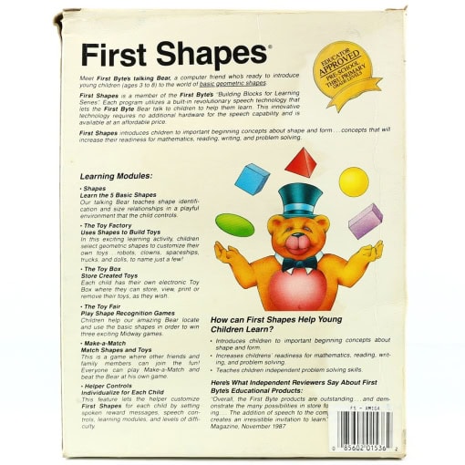 First Shapes (Amiga, Big Box) - Image 2