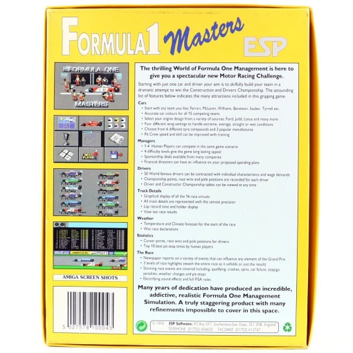 Formula 1 Masters (Amiga, Big Box) - Image 2
