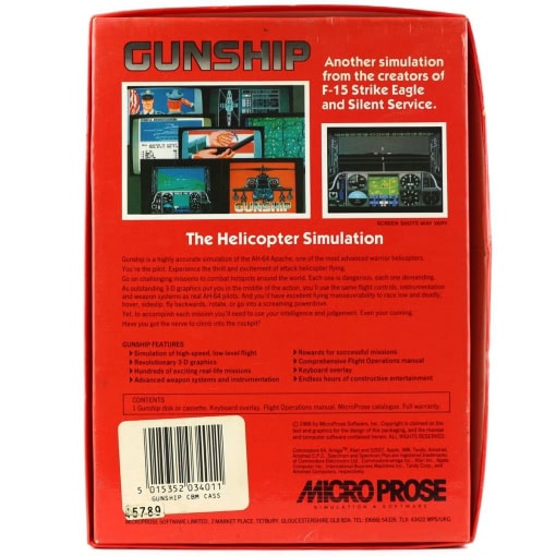 Gunship (C64 Cassette) inkl. dansk manual - Image 2
