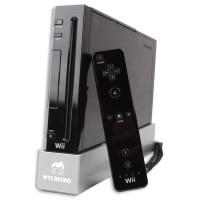 Nintendo Wii Konsol (Sort) med Wiimote og Nunchuck Controller