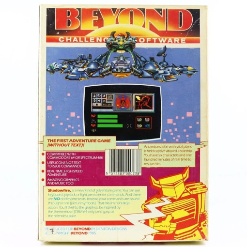 Shadowfire (C64 Cassette) - Image 2