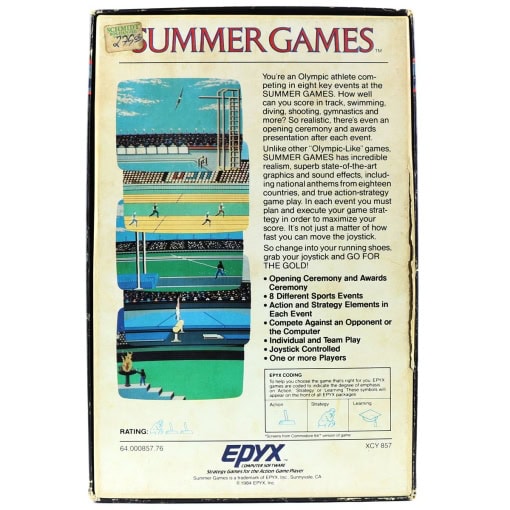 Summer Games (Commodore 64, Disk) - Image 2