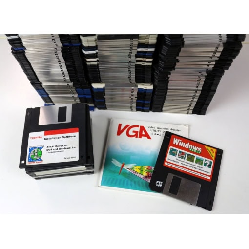 Ca. 400 PC Disketter med software og drivers - Image 3