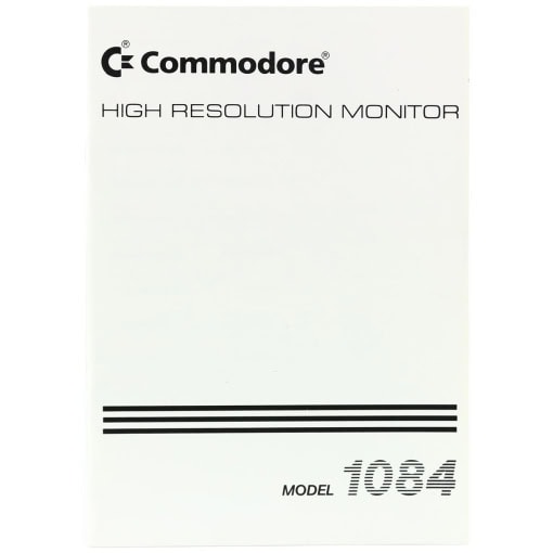 Commodore 1084 Monitor User's Guide