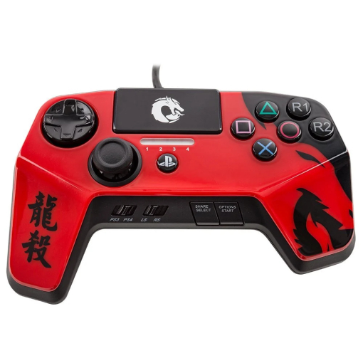 Dragon Slay FightPad Elite Controller - Rød (PS3/PS4)