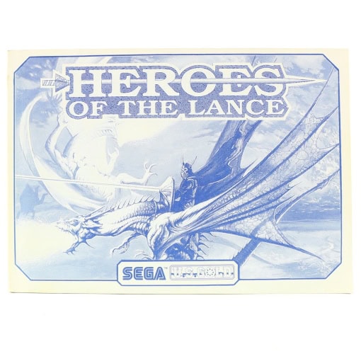 Heroes of the Lance (SEGA Master System manual)