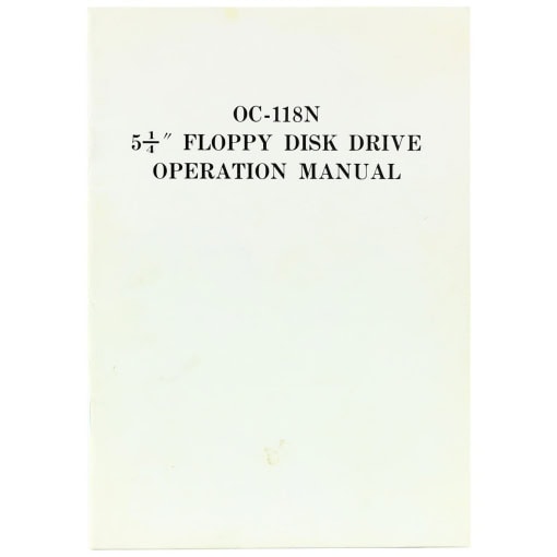 OC-118N Floppy Disk Drive Operation Manual