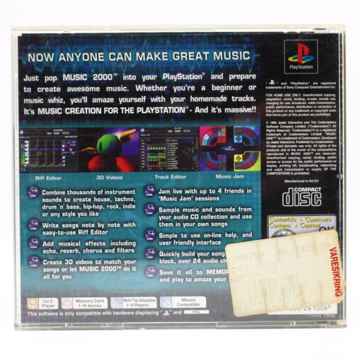 Music 2000 - Music Creation for the Playstation (PS1) - Image 2