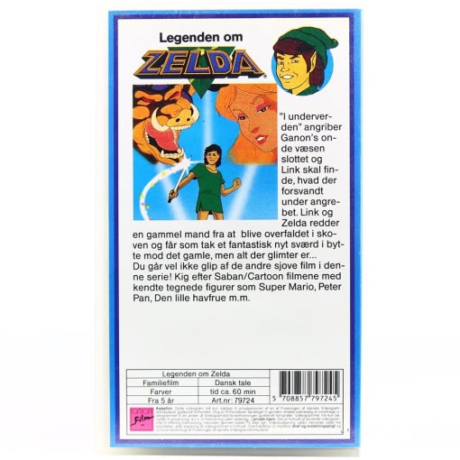 Legenden om Zelda (VHS - 1989 - Dansk tale) - Image 2
